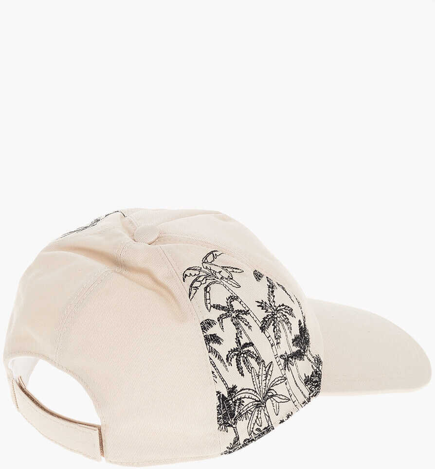 Caciuli Armani Emporio Organic Cotton Cap With Palms Print Beige Barbati (BM 18579763) 2