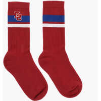 Sosete DSQUARED2 Ribbed Mid-Crew Socks With Contrasting Details
