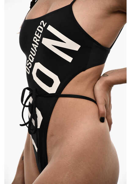 Costume de baie intregi DSQUARED2 Nylon Icon One Piece Swimsuit With Open Back Black Femei (BM 18579802) 3