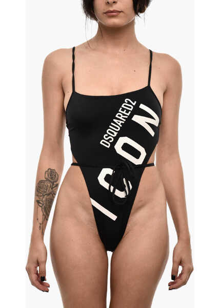 Costume de baie intregi DSQUARED2 Nylon Icon One Piece Swimsuit With Open Back Black Femei (BM 18579802) 1