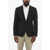 DSQUARED2 Virgin Wool Tokyo Center Vent Peak Lapel 1-Button Blazer Black