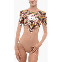 Body-uri Mesh Bodysuit With Sequines Femei