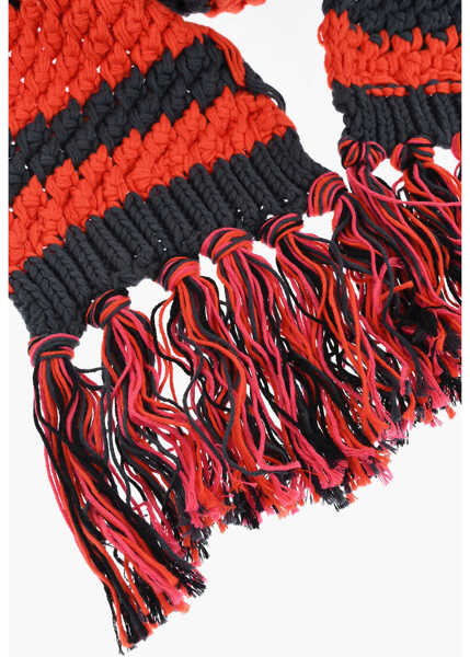 Esarfe DSQUARED2 Multicolor Striped Cotton Scarf With Fringes Multicolor Barbati (BM 18579835) 2