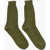 DSQUARED2 Linen Ribbed Mid-Crew Socks Green