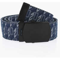 Curele Denim Belt With All-Over Monogram 40Mm Femei