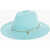 Maison Michel Felt Zango Fedora Hat Embellished With Charms And Shells Wit Light Blue