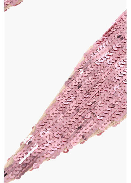Esarfe DSQUARED2 Solid Color Sequined Foulard Pink Femei (BM 18579952) 2