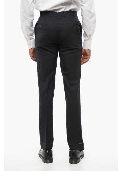 Pantaloni eleganti CORNELIANI Virgin Wool Mantua Pants With Hidden Closure Black Barbati (BM 18579955) 2