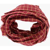 Esarfe Two-Tone Checked Scarf With Fringes Barbati