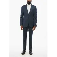 Costume Cc Colelction Virgin Wool Side Vents Notch Lapel 2-Button Su Barbati
