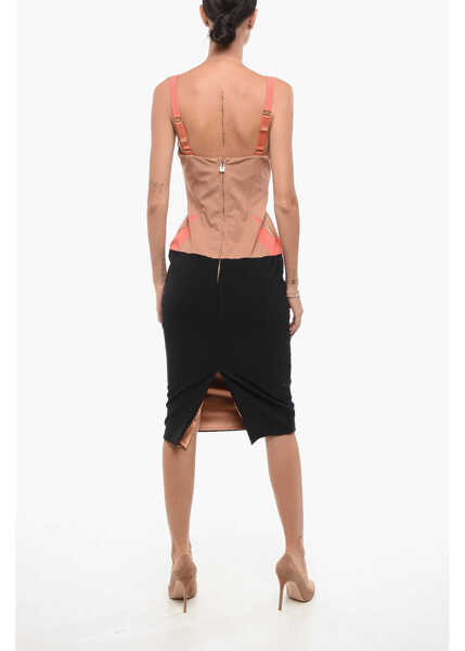 Rochii lungi Elisabetta Franchi Stretch Fabric Sheath Dress With Color Block Pattern Multicolor Femei (BM 18579964) 2