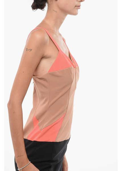 Rochii lungi Elisabetta Franchi Stretch Fabric Sheath Dress With Color Block Pattern Multicolor Femei (BM 18579964) 3