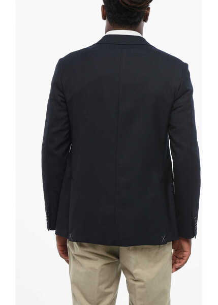 Sacouri CORNELIANI Cc Collection Unlined Virgin Wool Side Vents Blazer Blue Barbati (BM 18579973) 2