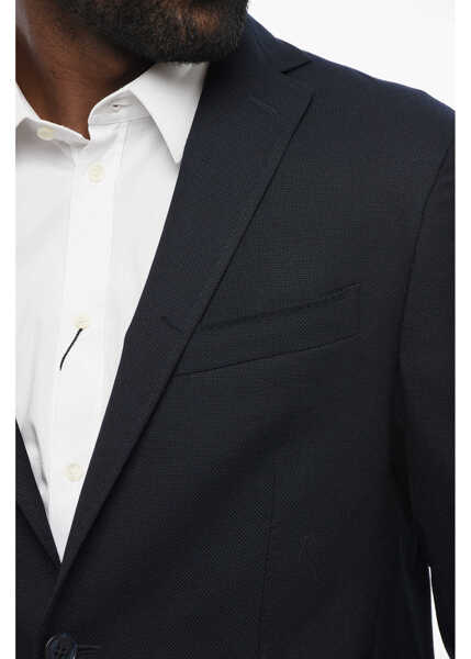 Sacouri CORNELIANI Cc Collection Unlined Virgin Wool Side Vents Blazer Blue Barbati (BM 18579973) 3