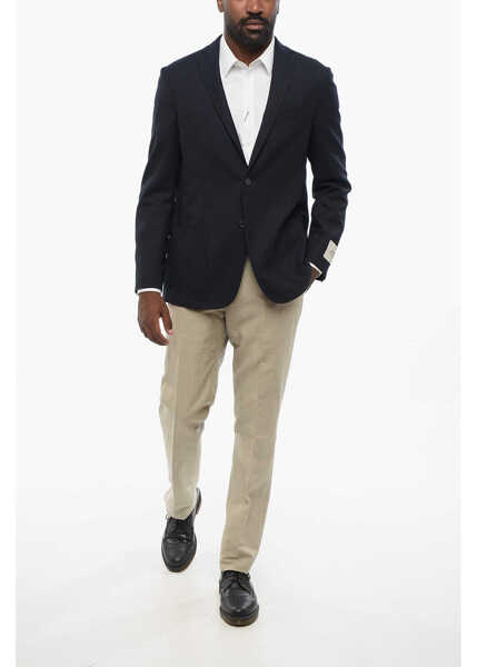 Sacouri CORNELIANI Cc Collection Unlined Virgin Wool Side Vents Blazer Blue Barbati (BM 18579973) 4