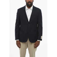 Sacouri Cc Collection Unlined Virgin Wool Side Vents Blazer Barbati