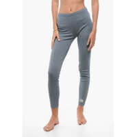 Colanti Solid Color Ribbed Slim Fit Leggings Femei