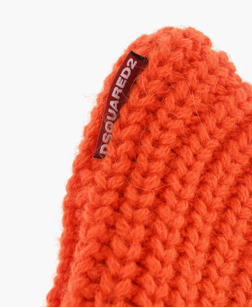 Fulare DSQUARED2 Solid Color Wool Blend Snood Orange Femei (BM 18579982) 2