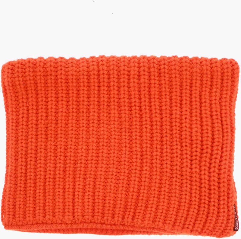 Fulare DSQUARED2 Solid Color Wool Blend Snood Orange Femei (BM 18579982) 1