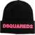 DSQUARED2 Wool Beanie With Embossed Embroidery Pink