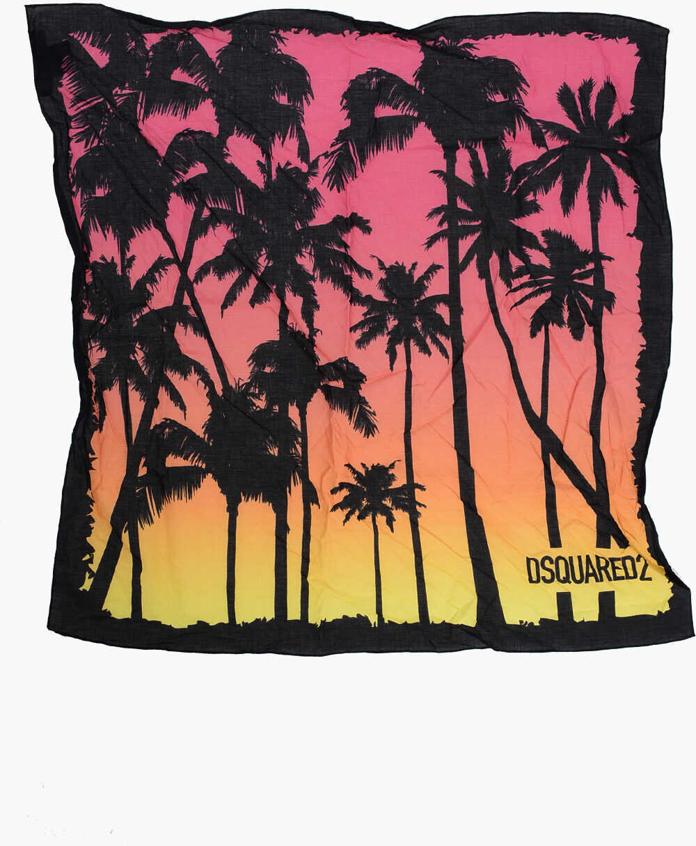 Esarfe DSQUARED2 Gradient Effect Printed Cotton Foulard Multicolor Femei (BM 18579988) 1