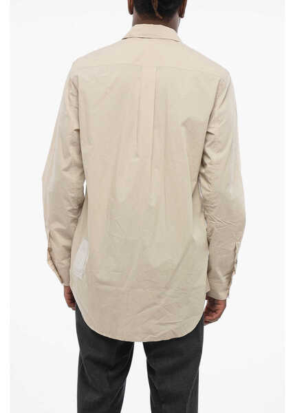Camasi casual TEN C Solid Color Cotton Blend Shirt With Breast Pocket Beige Barbati (BM 18579997) 2