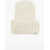 DSQUARED2 Solid Color Braided Beanie White