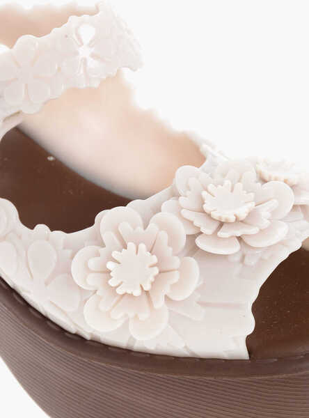 Sandale cu toc Viktor & Rolf Melissa Floral-Motif Pvc Sandals With Heel 6Cm White Femei (BM 18580036) 4