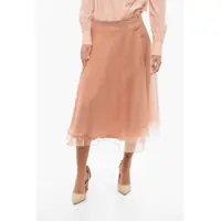 Fuste lungi Organza Flared Skirt With Logoed Band Femei