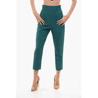 Pantaloni casual High-Waisted Pants With Lace-Up Detail Femei