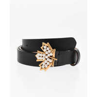 Curele Slim Fit Leather Belt With Beads Buckle 25Mm Femei