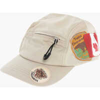 Caciuli Cotton Gabardine Cap With Pocket And Patches Barbati