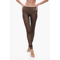 Colanti Sheer Mesh All-Over Monogram Leggings Femei