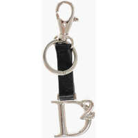 Brelocuri DSQUARED2 Leather Keyring With Monogram Pendant
