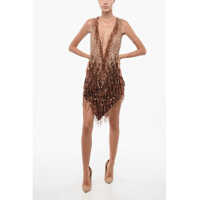 Rochii lungi Sequined Sleeveless Dress With V-Neckline Femei
