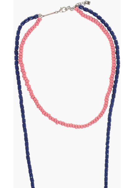 Coliere DSQUARED2 Layered Necklace With Two-Tone Resin Beads Blue Femei (BM 18598939) 2