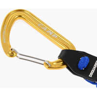 Brelocuri pentru Barbati - Brelocuri DSQUARED2 Fabric Keyring With Golden-Effect Carabiner Maxi Blue Barbati (BM 18598951) - B-mall.ro