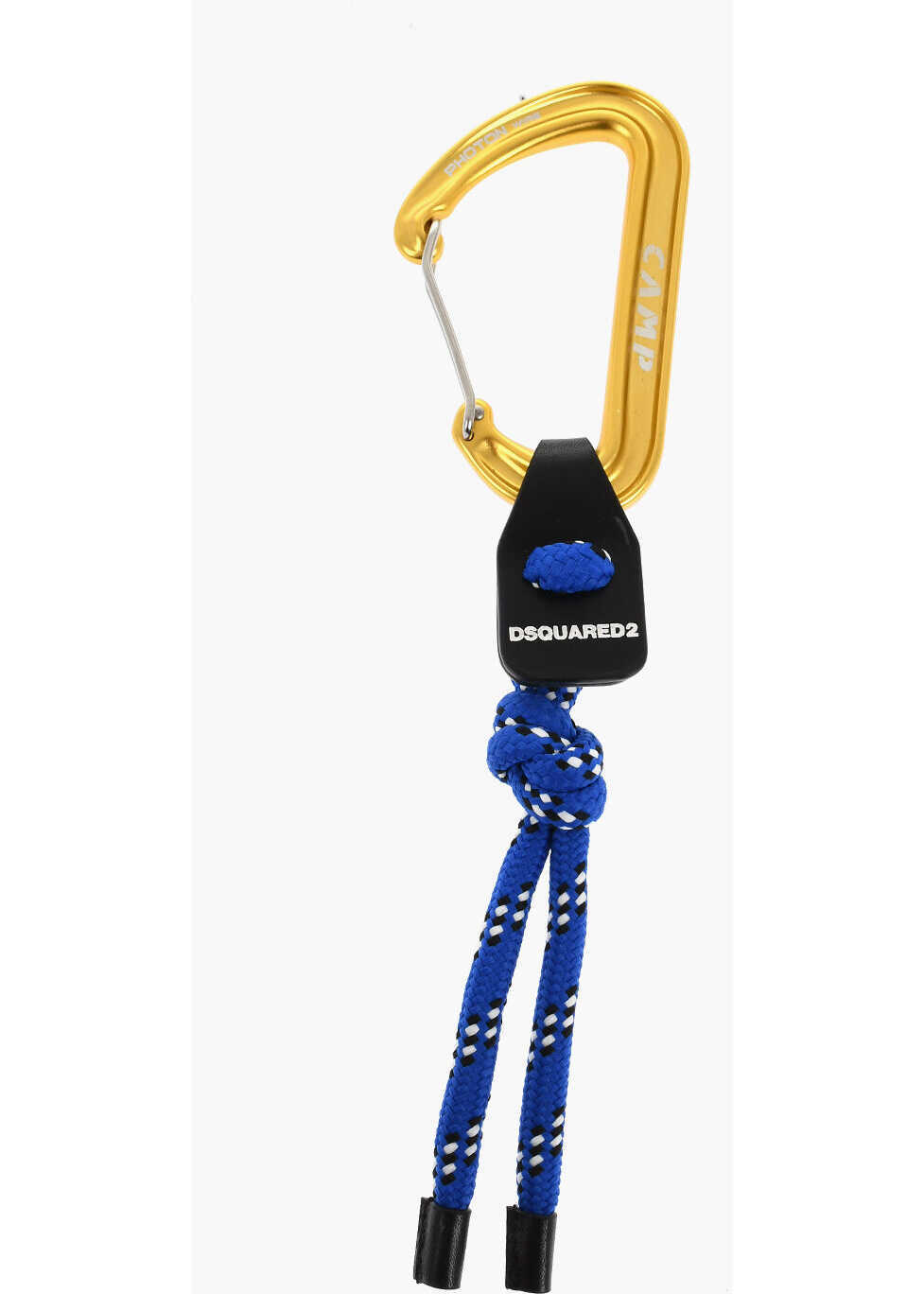 Brelocuri DSQUARED2 Fabric Keyring With Golden-Effect Carabiner Maxi Blue Barbati (BM 18598951) 1
