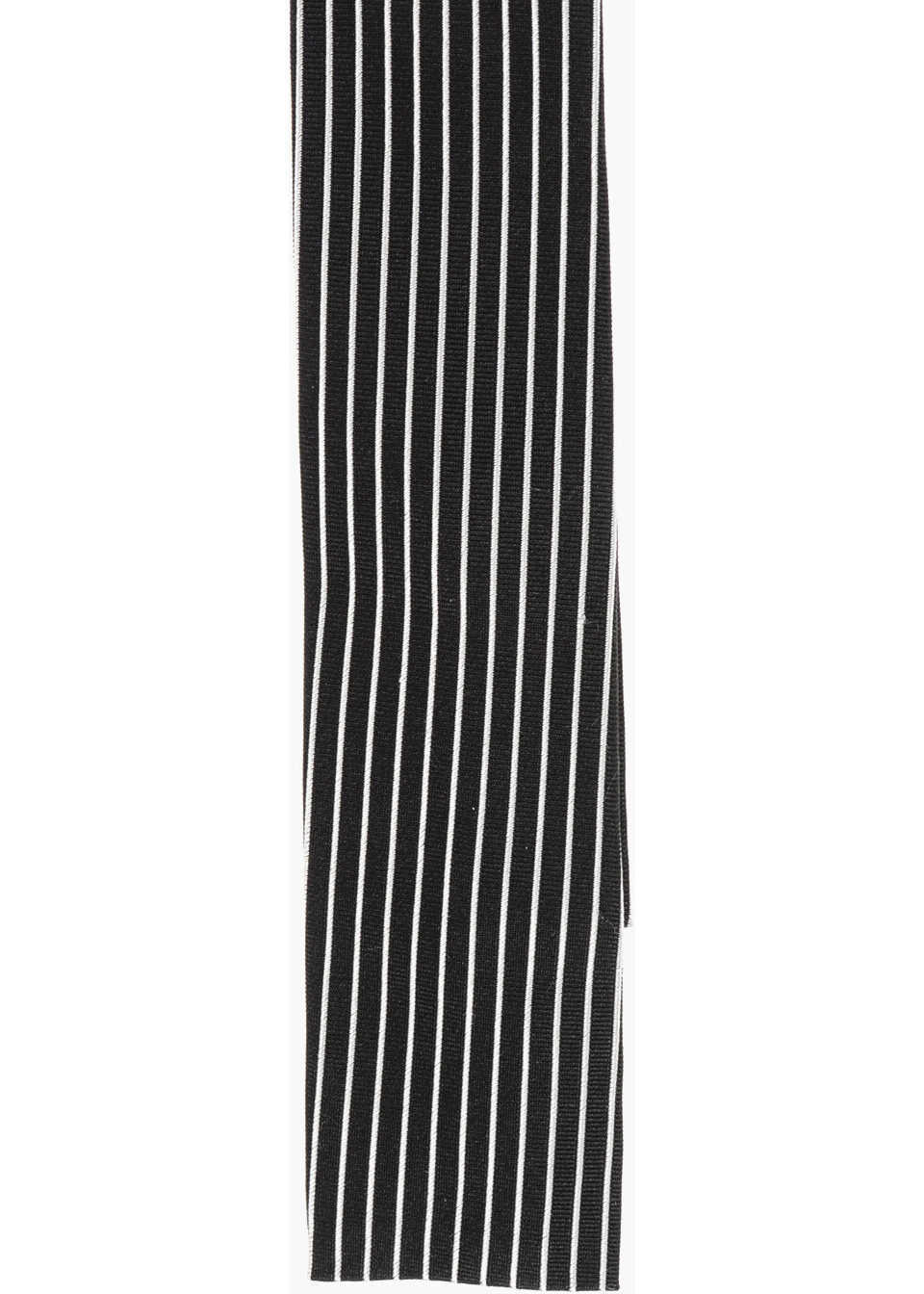 Cravate DSQUARED2 Striped Silk Tie Black & White Barbati (BM 18598954) 2