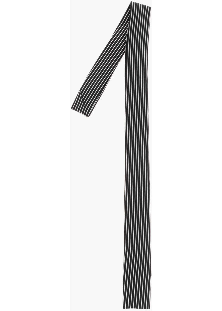 Cravate DSQUARED2 Striped Silk Tie Black & White Barbati (BM 18598954) 1