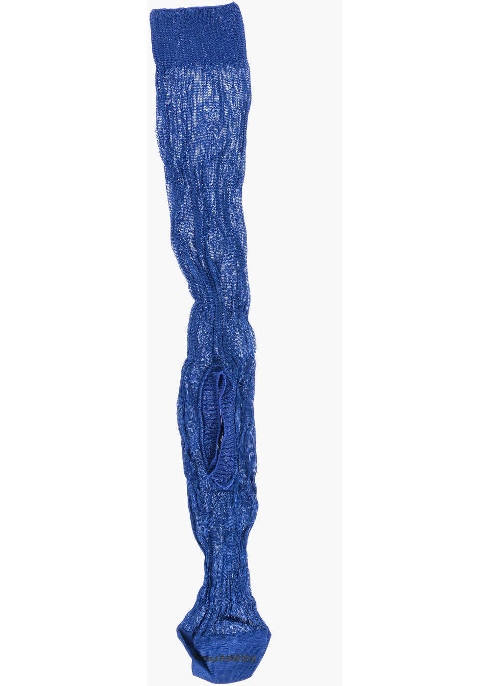 Sosete DSQUARED2 Solid Color Ribbed Long Socks Blue Femei (BM 18598963) 1