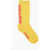 DSQUARED2 Ribbed Long Socks With Side Logo Yellow