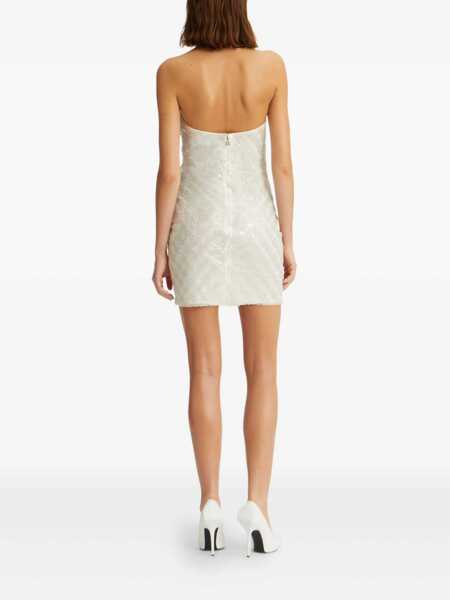 Rochii ROTATE Birger Christensen Rotate Birger Christensen Cream Mini Dress With All-Over Sequins And Halter Neck WHITE Femei (BM 18599439) 3