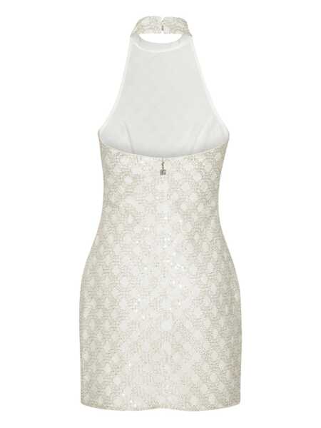 Rochii ROTATE Birger Christensen Rotate Birger Christensen Cream Mini Dress With All-Over Sequins And Halter Neck WHITE Femei (BM 18599439) 5
