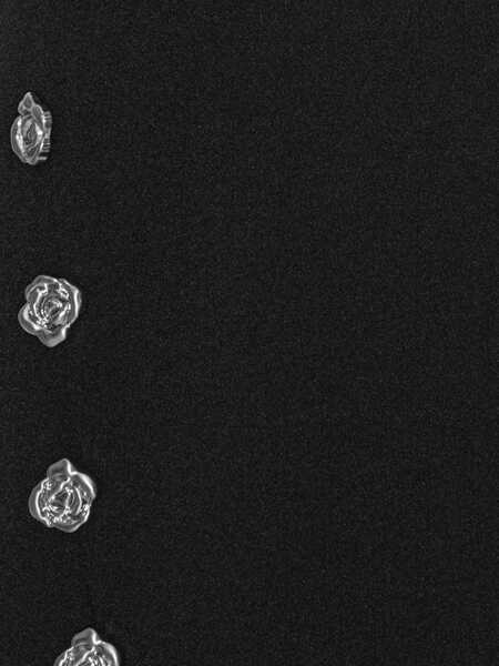 Rochii ROTATE Birger Christensen Rotate Birger Christensen Midi Dress With Slit And Rose Buttons Black Femei (BM 18599469) 5