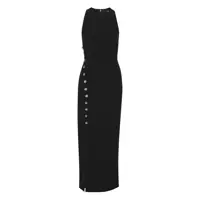 Rochii Rotate Birger Christensen Midi Dress With Slit And Rose Buttons Femei
