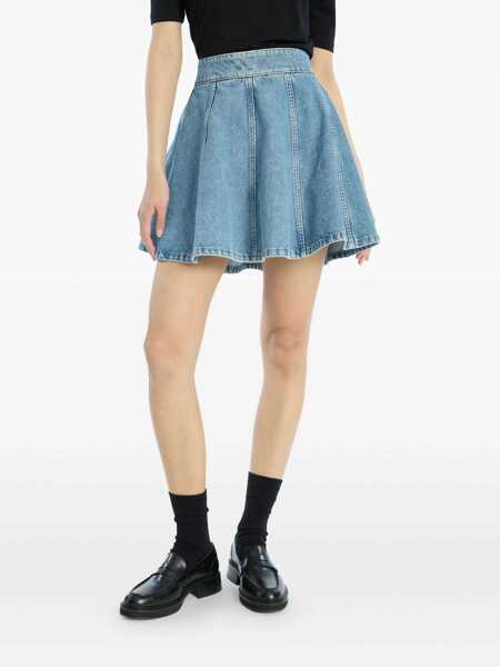 Fuste ROTATE Birger Christensen Rotate Birger Christensen Skirt VINTAGE BLUE, DENIM Femei (BM 18599481) 4