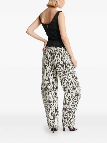 Pantaloni casual ROTATE Birger Christensen Rotate Birger Christensen Pants EGRET COMB. Femei (BM 18599499) 3