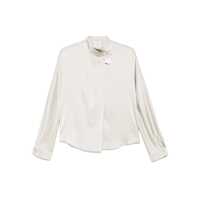 Bluze Forte_Forte Grey Silk 'My Shirt' Blouse Femei