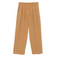 Pantaloni casual Forte_Forte Camel Cotton 'My Pants' Trousers Femei